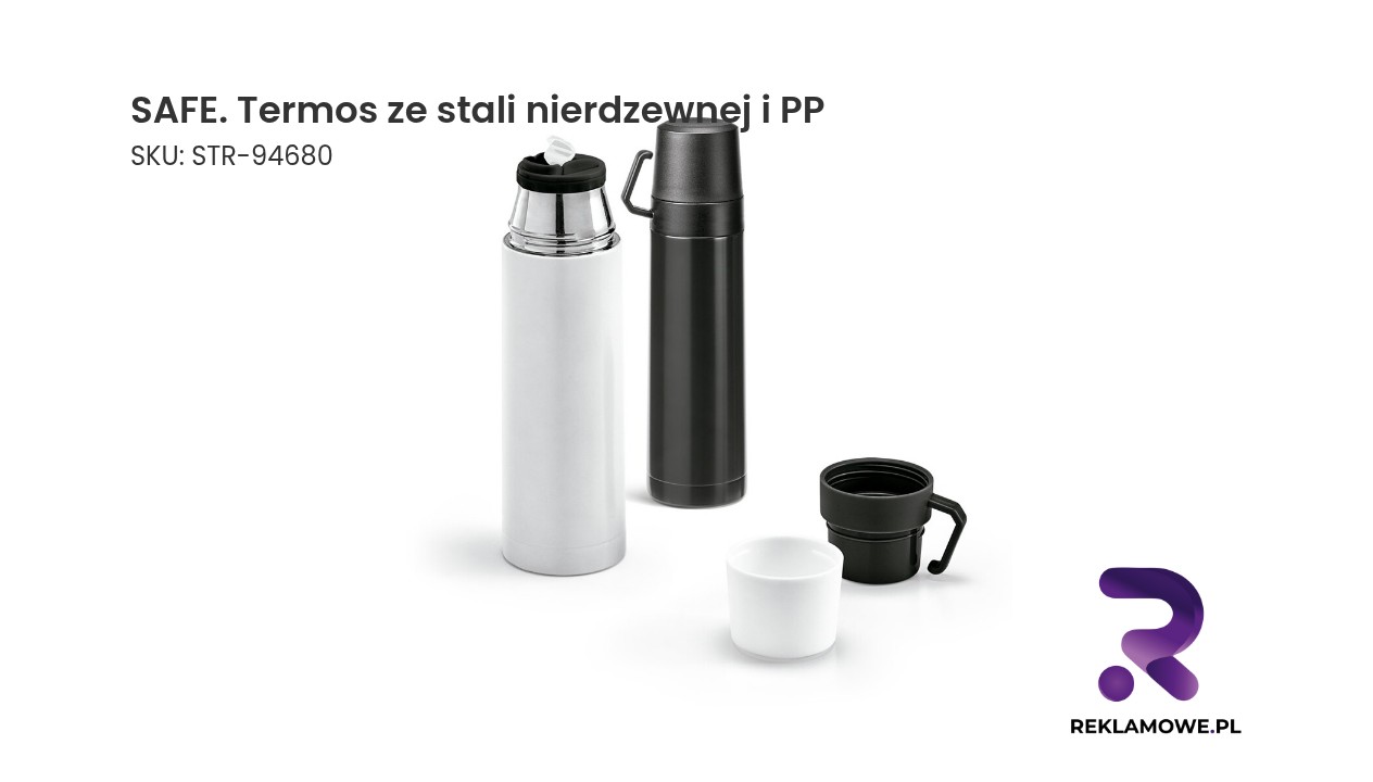 SAFE. Termos ze stali nierdzewnej i PP 490 ml SAFE Termos ze stali nierdzewnej i PP