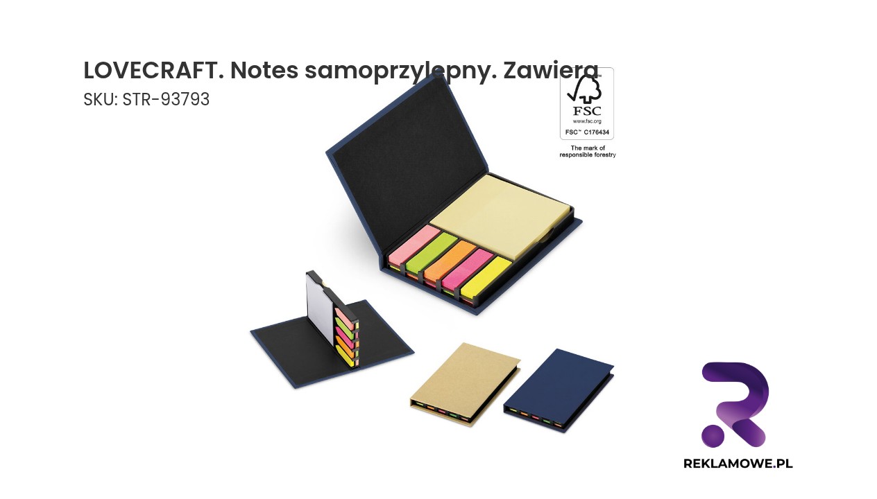 LOVECRAFT. Notes samoprzylepny. Zawiera 12 bloczków LOVECRAFT notes samoprzylepny zawiera - praktyczny notes do notatek