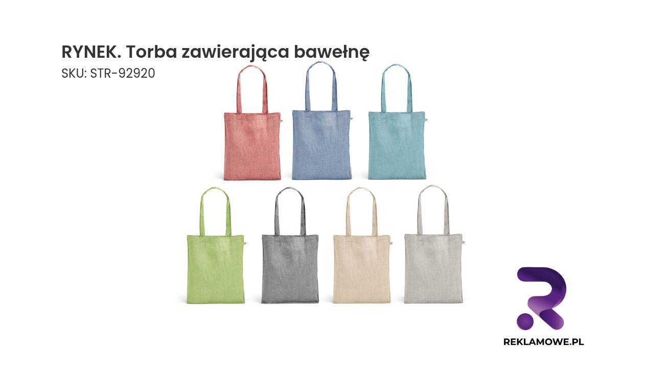 RYNEK - torba zawierająca bawełnę, praktyczna torba na zakupy z bawełną