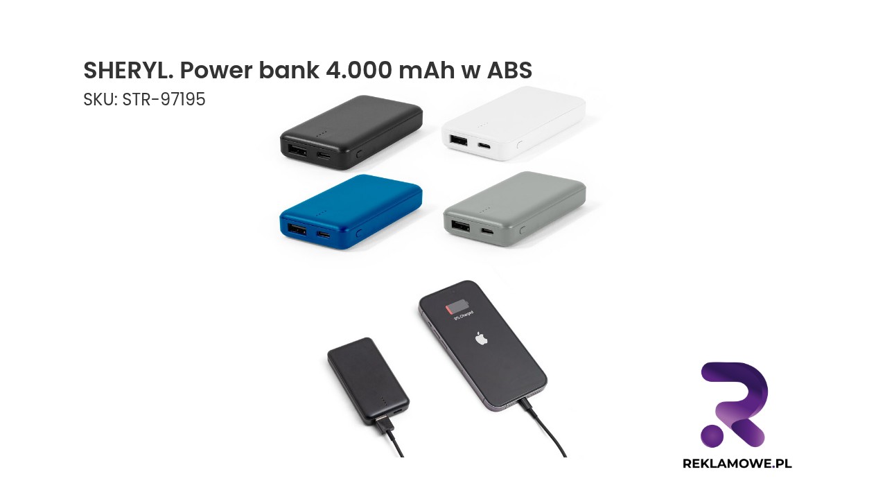 SHERYL power bank 4000 mAh w obudowie ABS